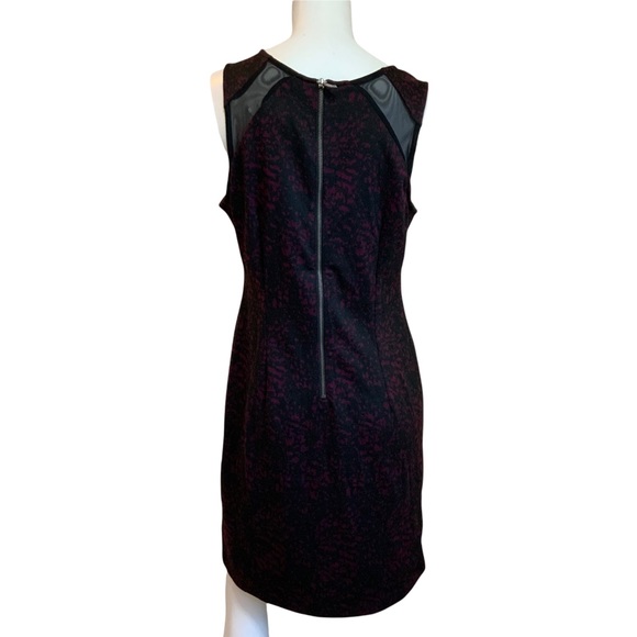 Banana Republic Factory Sleeveless knit Dress Burgundy and Black size 14 NWT - Picture 5 of 9
